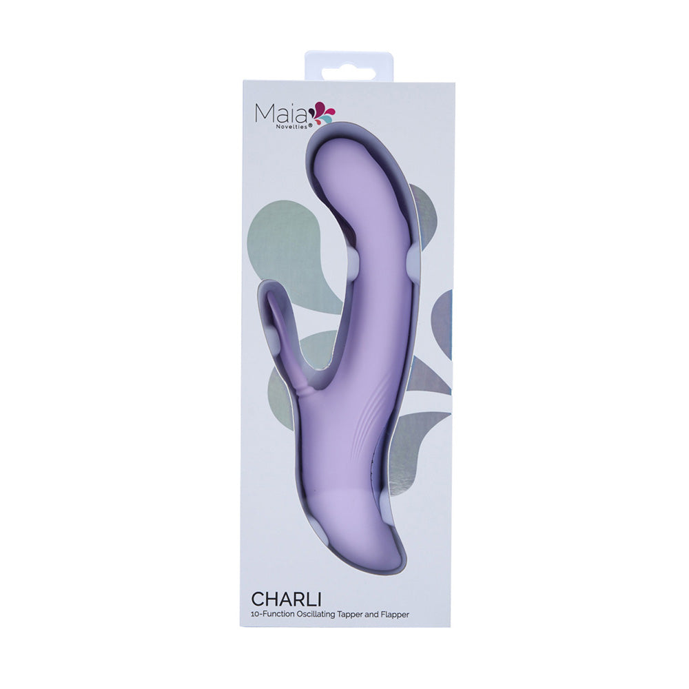 Maia Charli – USB Rechargeable 22.9cm Flapping and Tapping Rabbit Vibrator > Vibrators > Ladies > Rabbit Multi