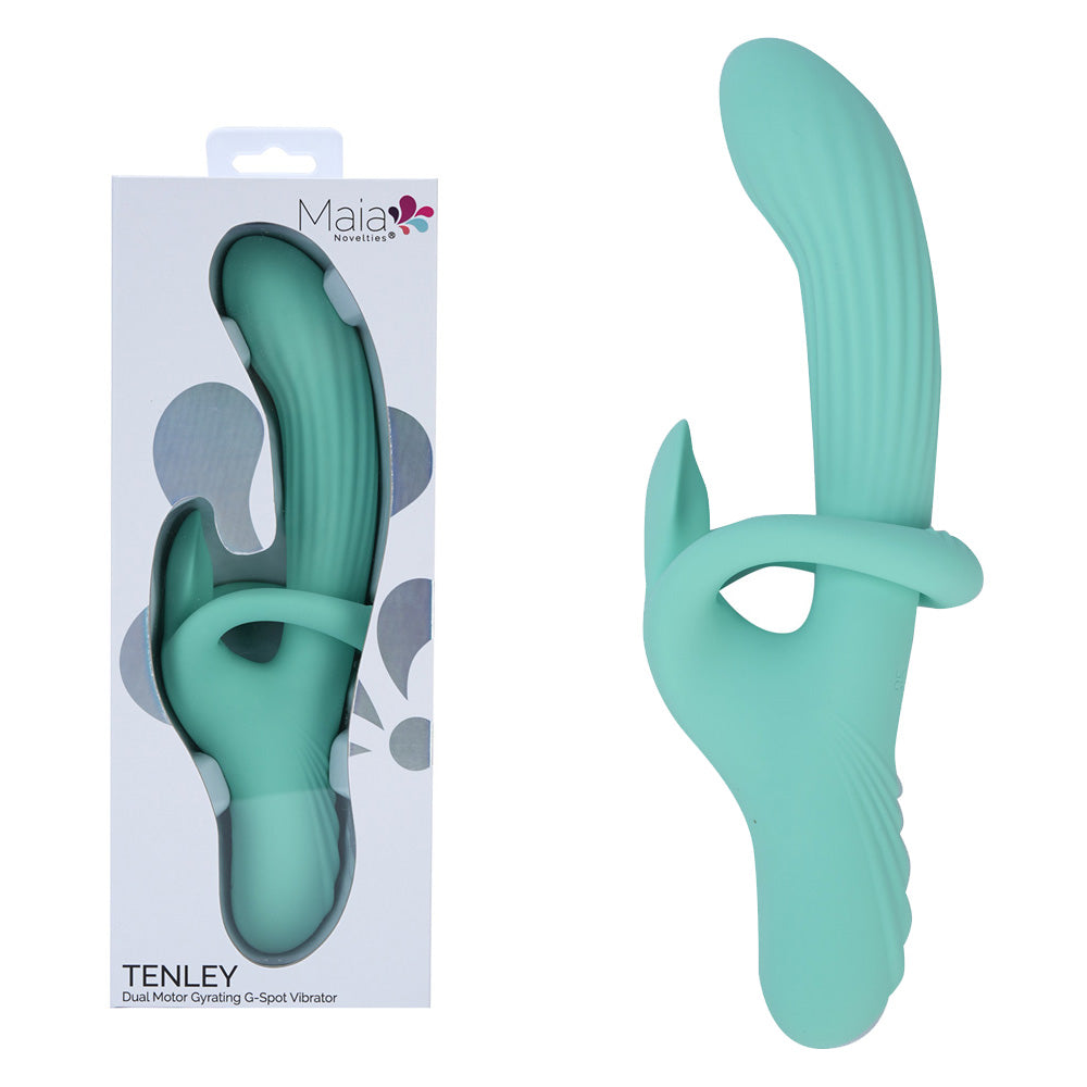 Maia Tenley – Luxury 24.1 cm USB Rechargeable Gyrating Rabbit Vibrator Green > Vibrators > Ladies > Rabbit