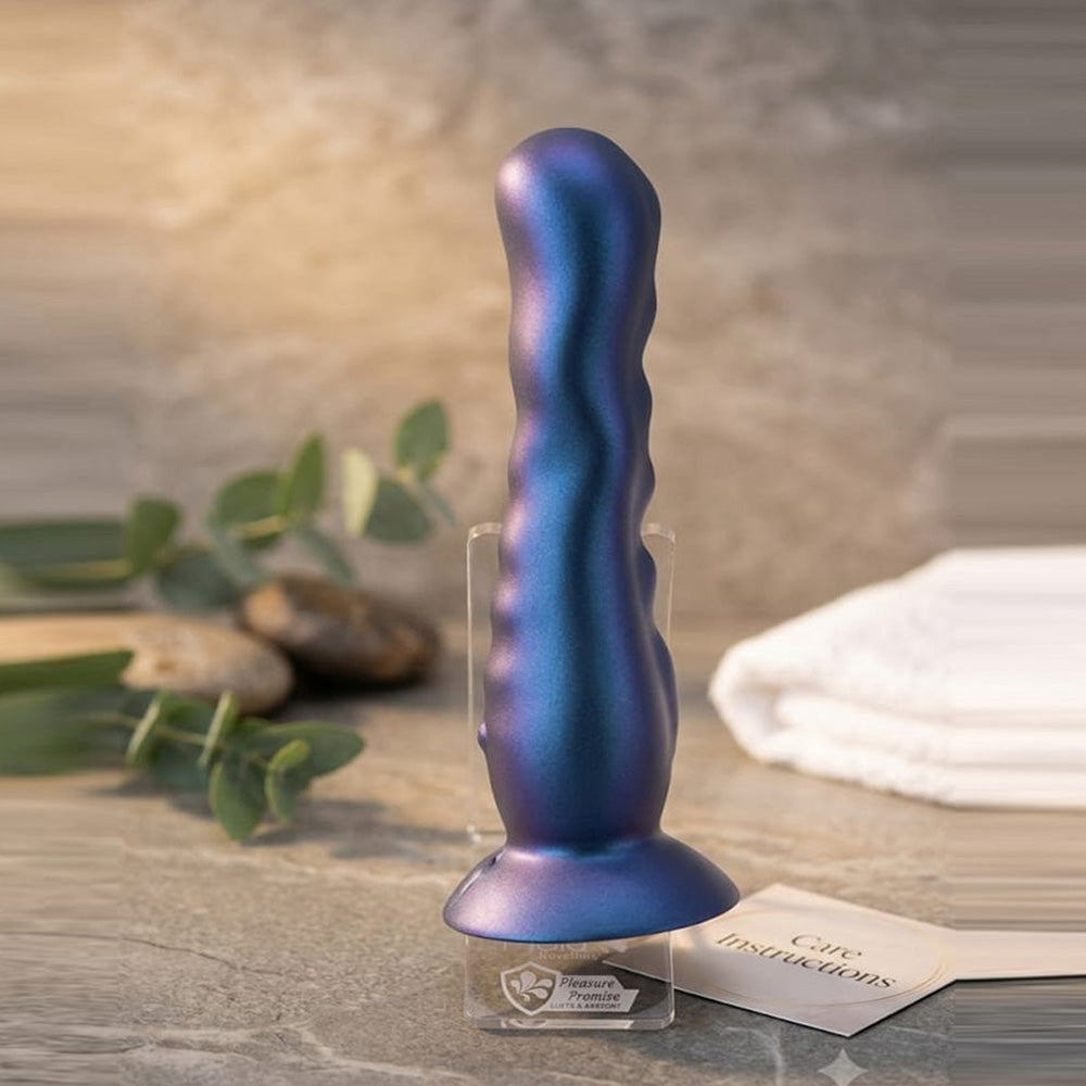 Maia AURORA – Metallic 21.6 cm USB Rechargeable Vibrating Dildo > Dildos > Neutral Dildos