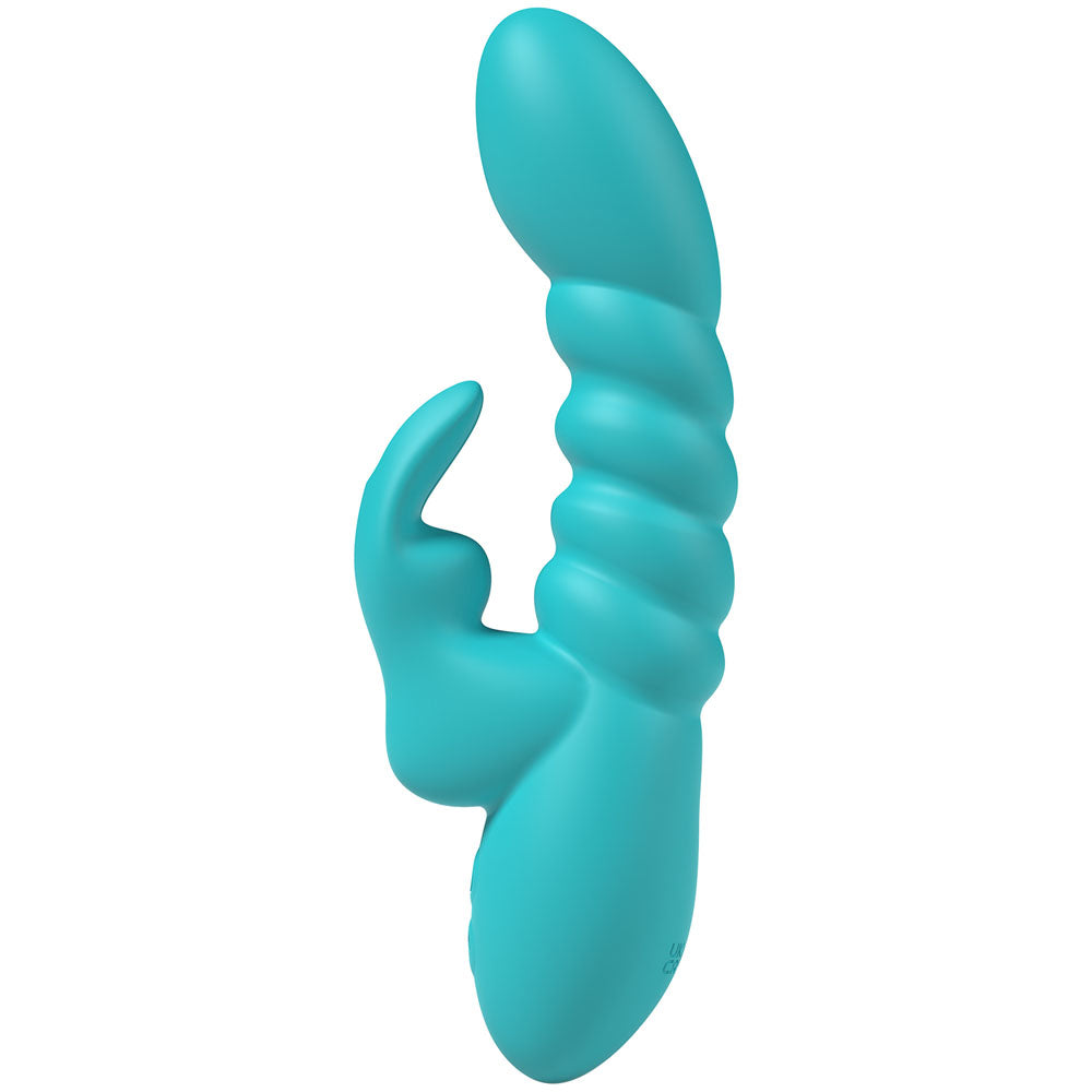 Party Up Brynlyn Teal 18.2cm USB Rechargeable Rabbit Vibrator > Vibrators > Ladies > Rabbit