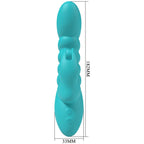 Party Up Brynlyn (Teal) – USB Rechargeable 18.2 cm Rabbit Vibrator > Vibrators > Ladies > Rabbit
