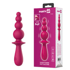 Party Up Evajane 17.1 Centimeter Beaded Vibrator Pink > Anal Range > Vibrating Butt Plugs