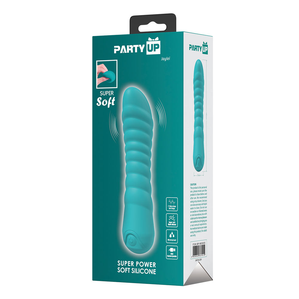 Party Up Jaylei (Teal) – USB Rechargeable 14.6 cm Vibrator > Vibrators > Standard Vibrators