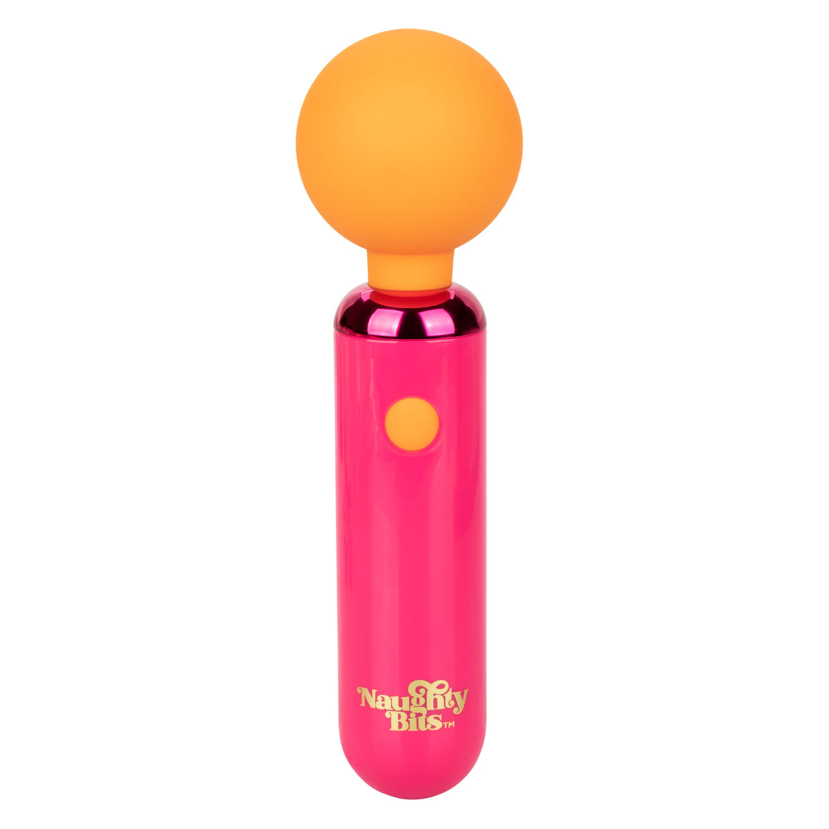 Naughty Bits Home Cumming Queen Vibrating Wand Pink and Orange Silicone Personal Massager > Sex Toys > Mini Massagers