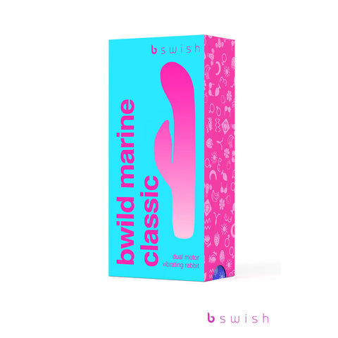 Bwild Classic Marine-Cerise 6 Inch Dual Motor Massager VIBRATORS-RABBIT