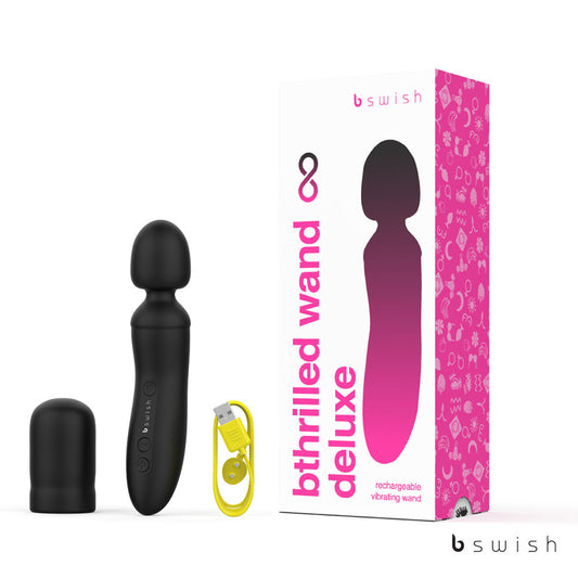 Bthrilled Premium – Noir 21 cm Rechargeable Massage Wand