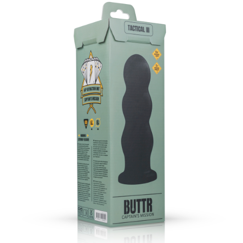 Buttr Tactical III Butt Plug in Black Medium Size Default Title Butt Plugs