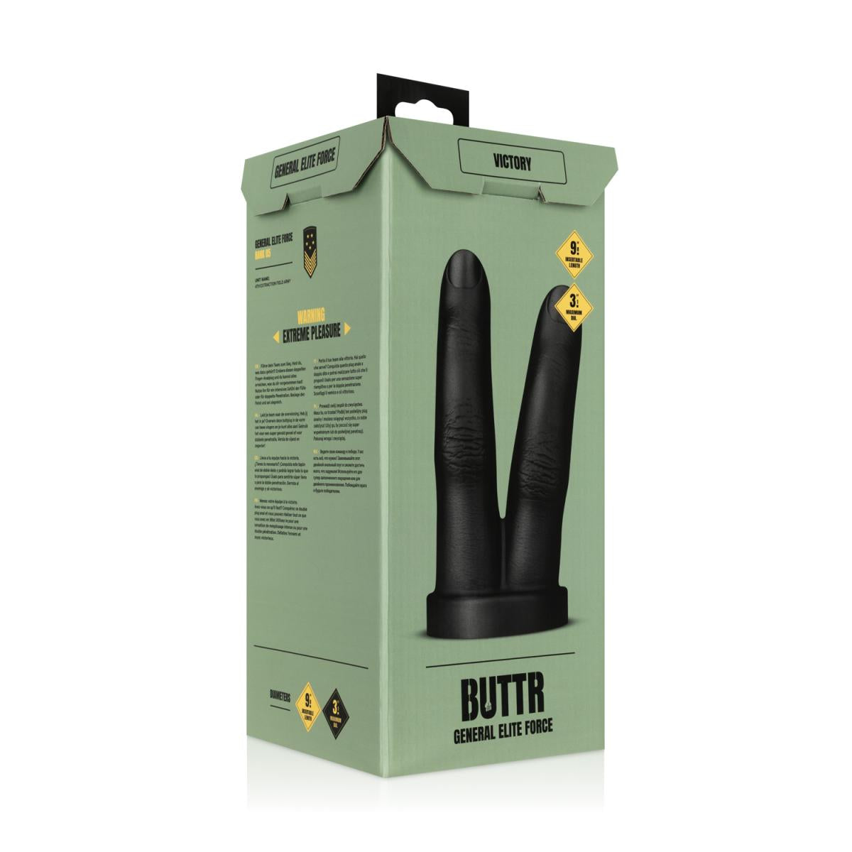 Buttr Victory 10" Double Finger Butt Plug For Dual Penetration Secondary image