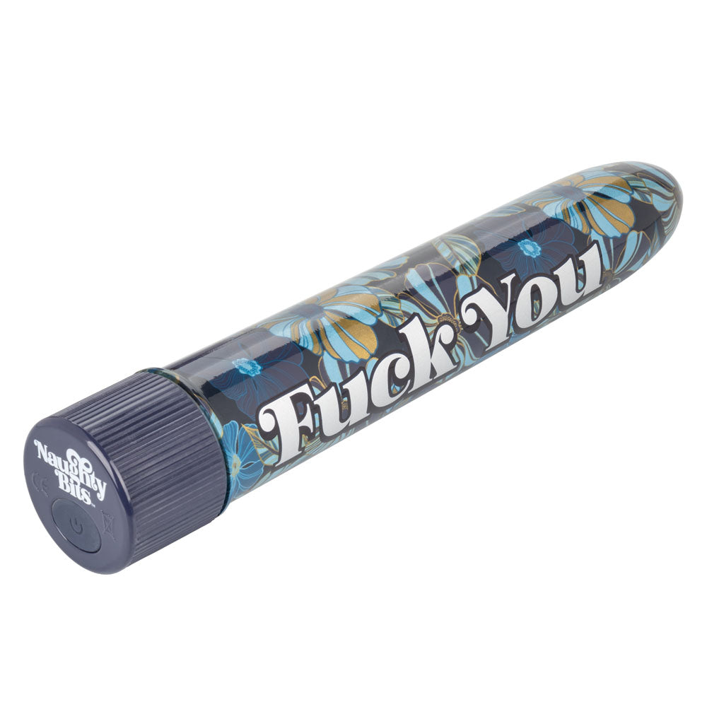 Naughty Bits Fuck You Personal Vibrator Floral Design 10-Function Powerful Massager Vibrators - G Spot