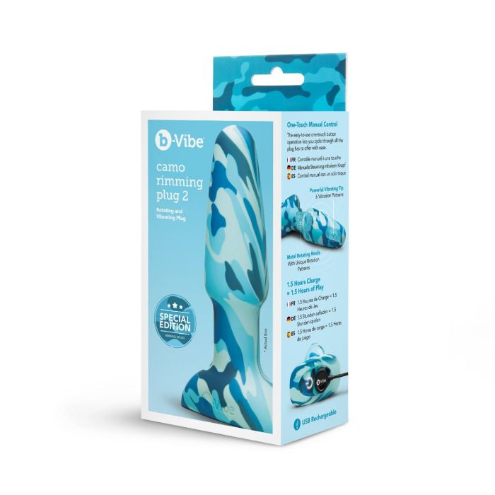 b-Vibe Rimming Plug 2 (Camo) – USB-Rechargeable Vibrating Butt Plug Default Title Butt Plugs - Vibrating