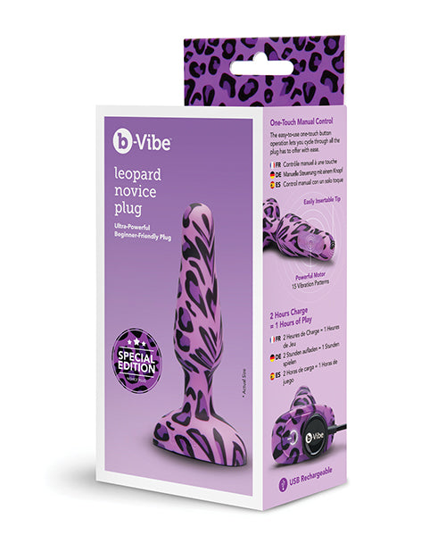 b-Vibe Novice Plug Leopard – Small Rechargeable Vibrating Butt Plug Default Title > Anal Range > Vibrating Butt Plugs