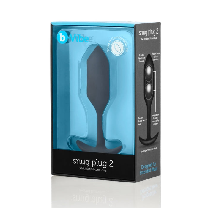b-Vibe Snug Plug 2 (Black) – Weighted Anal Butt Plug Default Title > Anal Range > Butt Plugs