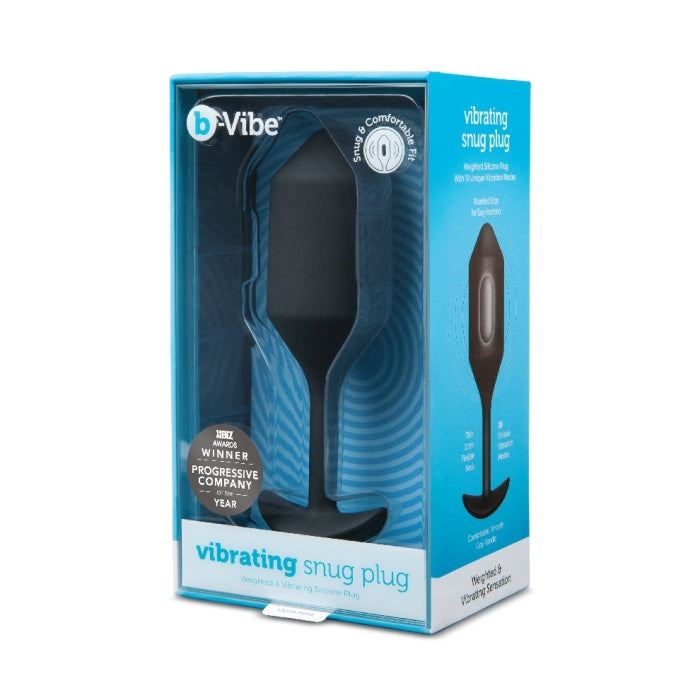 B-Vibe Vibrating Snug Plug XL Black Silicone Rechargeable Default Title Butt Plugs - Vibrating