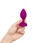b-Vibe Vibrating Jewel Plug Small Medium Fuchsia Silicone (3.85 inch) > Anal Range > Jewel Butt Plugs