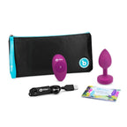 b-Vibe Vibrating Jewel Plug Small Medium Fuchsia Silicone (3.85 inch) > Anal Range > Jewel Butt Plugs
