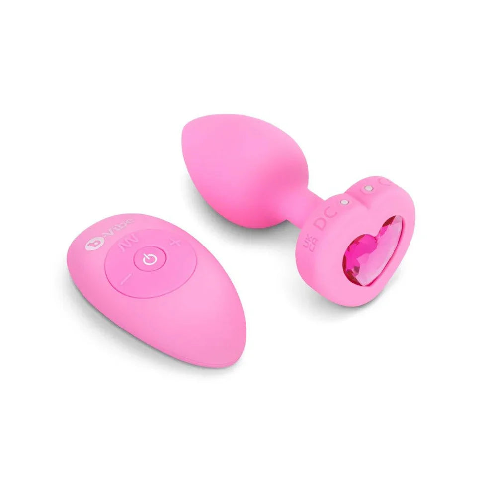 b-Vibe Vibrating Heart Plug Small Medium with 15 Patterns > Anal Range > Vibrating Butt Plugs Main image