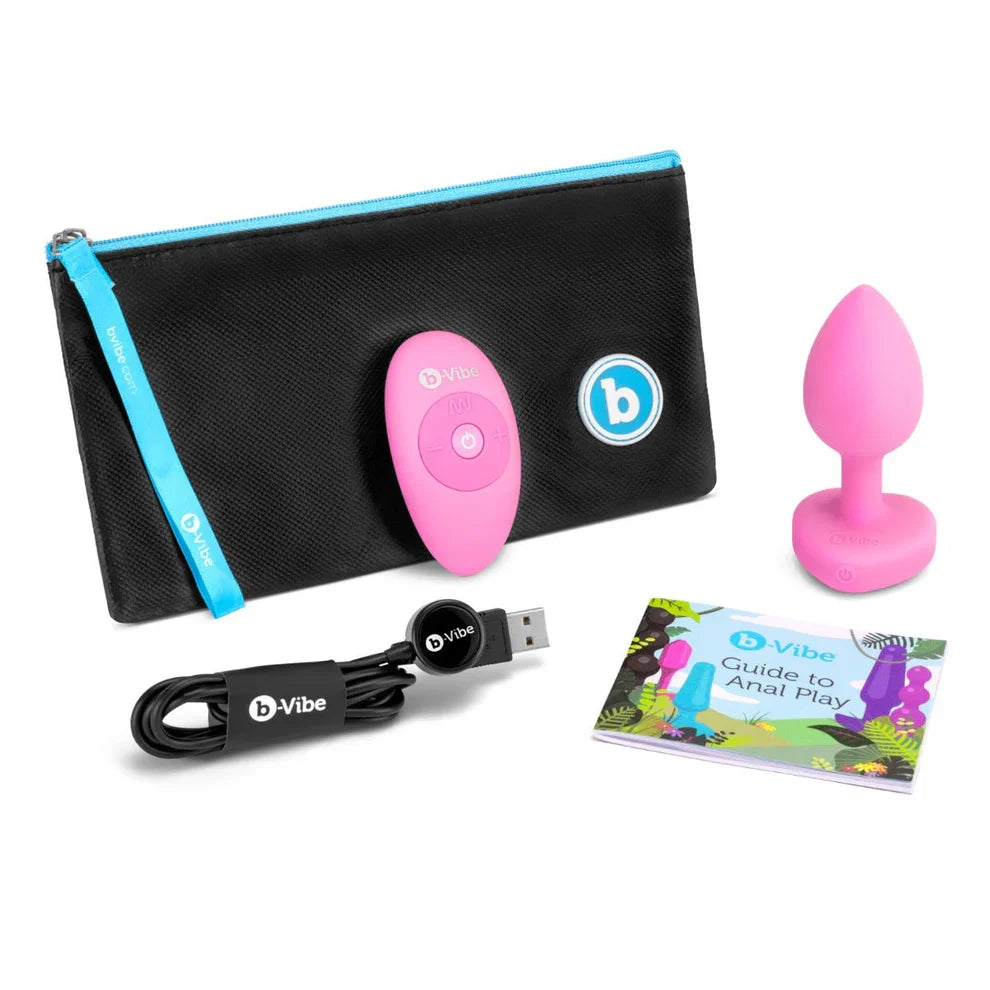 b-Vibe Vibrating Heart Plug Small Medium with 15 Patterns > Anal Range > Vibrating Butt Plugs