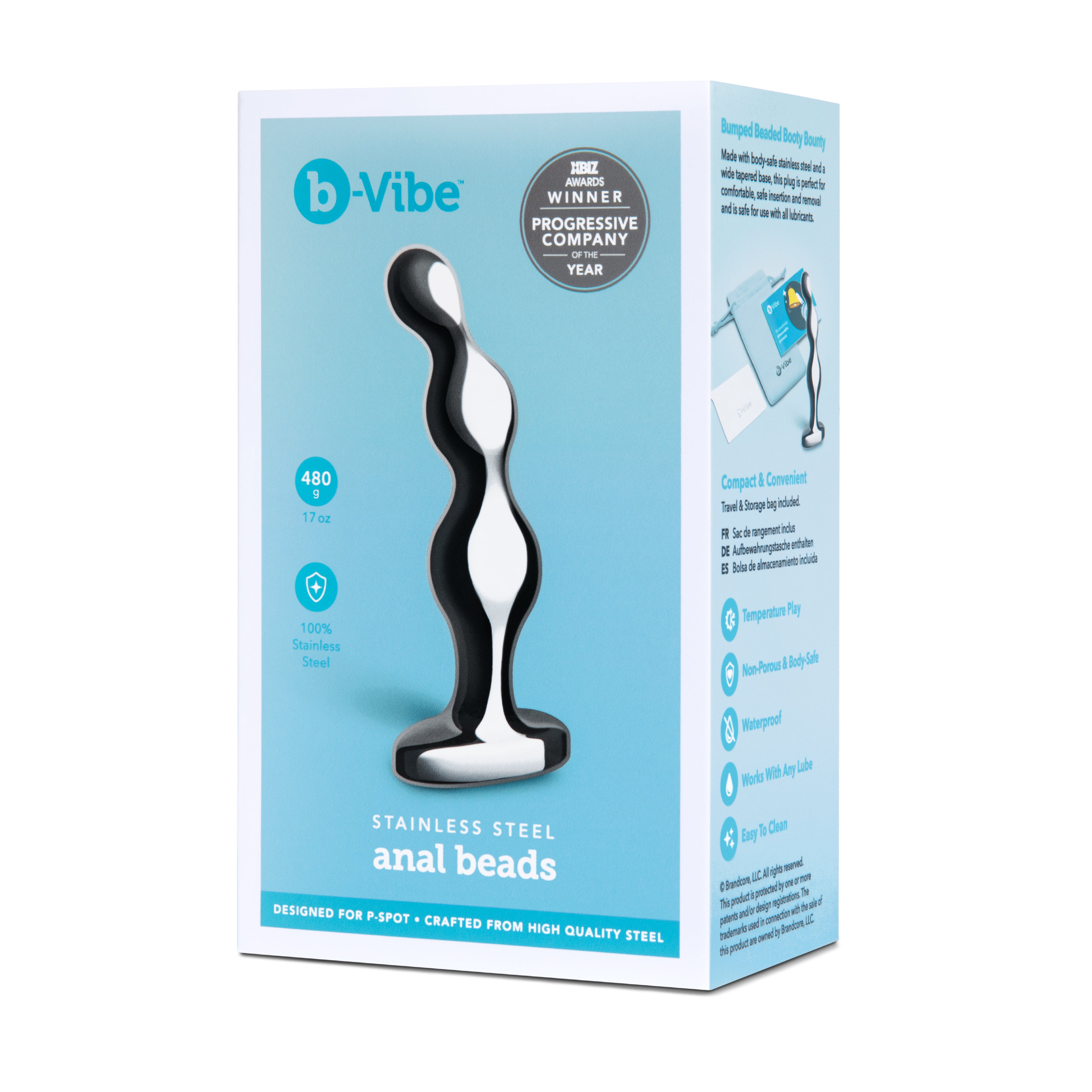 B-Vibe Stainless Steel Anal Beads 480g Body Safe Prostate Stimulator Secondary image