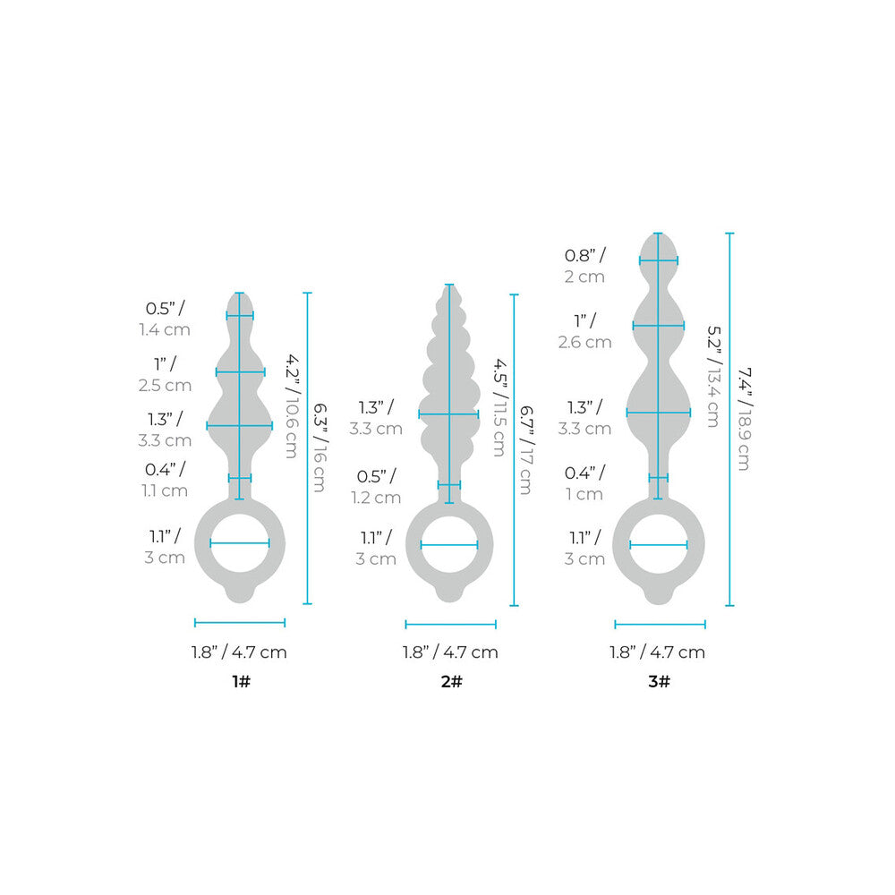 b-Vibe Beaded Butties Bundle – Butt Plug Set > Anal Range > Butt Plug Kits