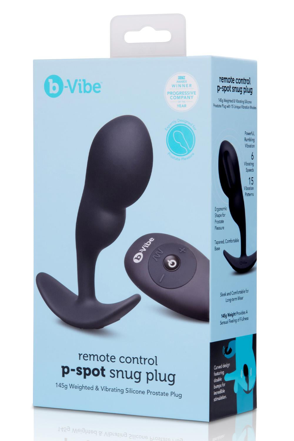 B-Vibe Remote Control P-Spot Snug Plug Medium Size Adult Toy Default Title Prostate Tools