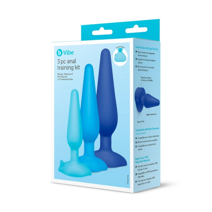B-Vibe 3 Piece Anal Training Kit with Progressive Silicone Plugs Default Title Butt Plugs