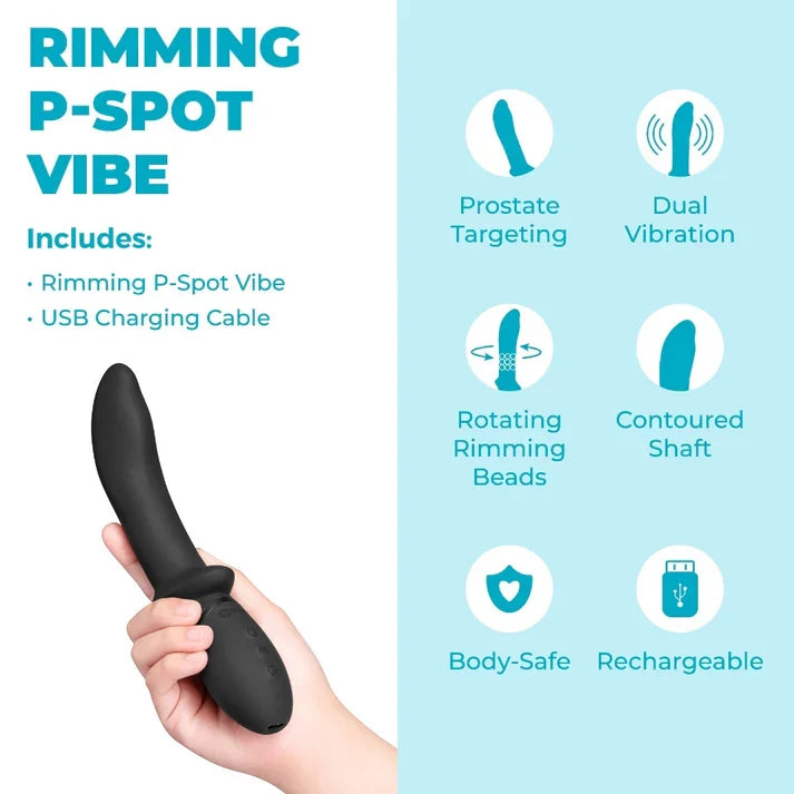 b-Vibe Rimming P-Spot Vibe – Ergonomic Vibrating P-Spot Vibrator > Anal Range > Prostate Plugs