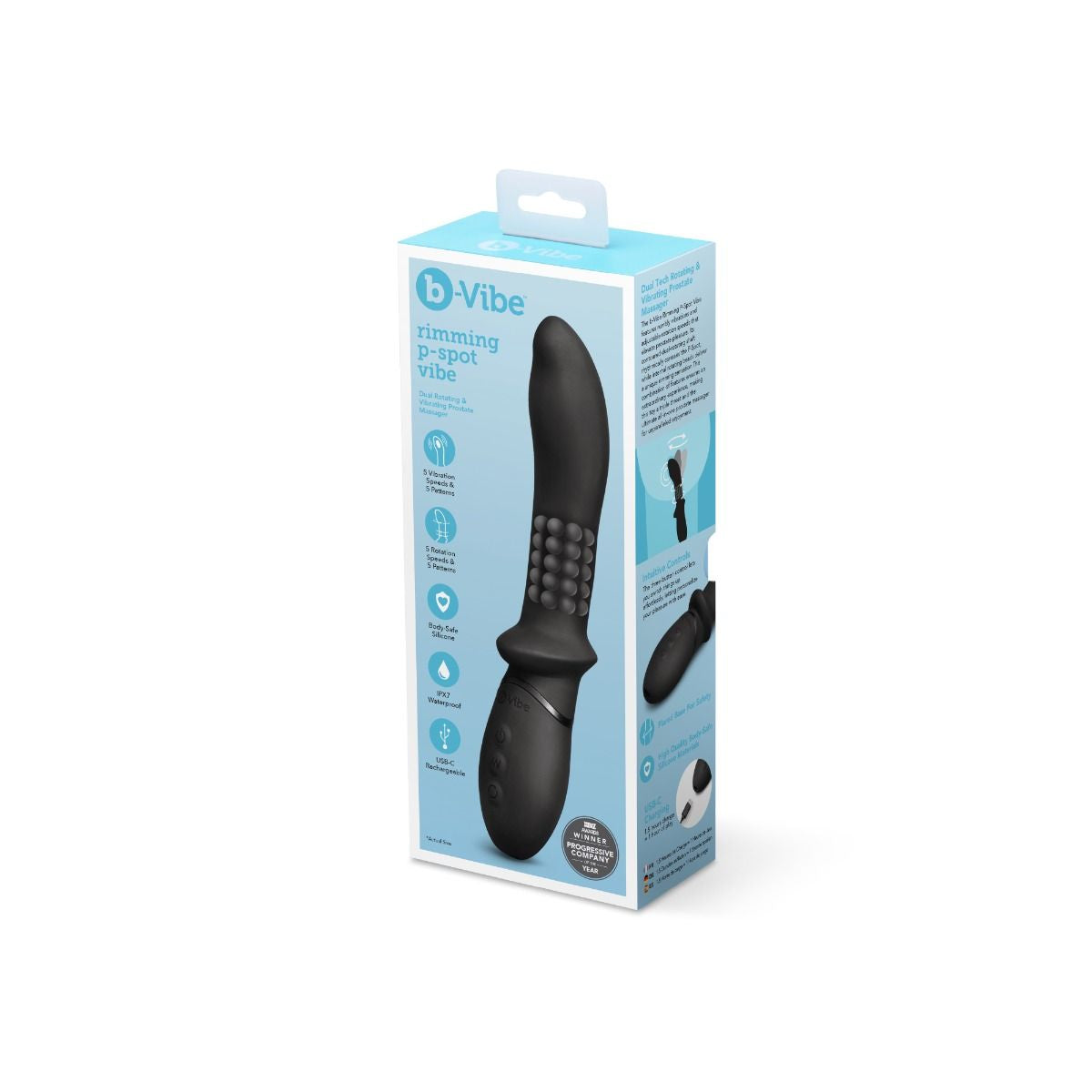 b-Vibe Rimming P-Spot Vibe – Ergonomic Vibrating P-Spot Vibrator Default Title > Anal Range > Prostate Plugs