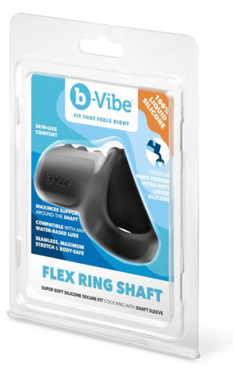 b-Vibe Flex Ring Shaft - Silicone Cock Ring And Ball Stretcher Default Title > Cock Ring > Single