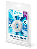 B-Vibe Stretch-Tech Swirl Ultra Flexible Silicone Cock Ring Default Title > Cock Ring > Single
