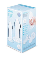 b-Vibe Intermediate Glass Anal Dilator Set – Temperature Play Glass Anal Dilators > Anal Range > Tunnel and Stretchers