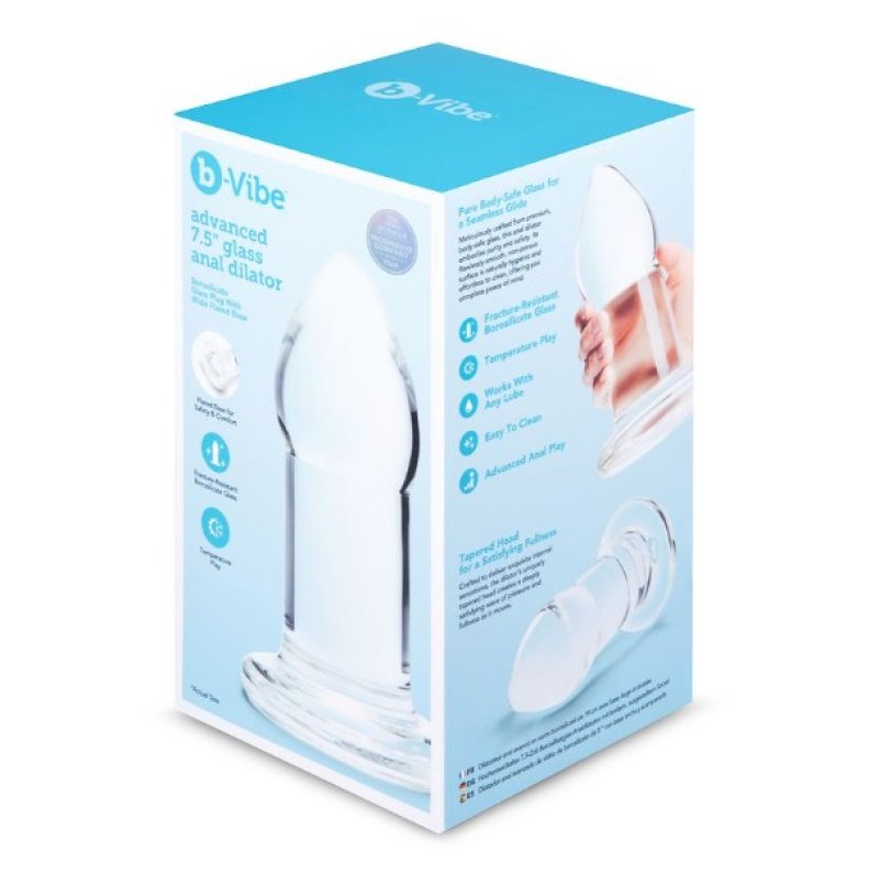 b-Vibe Advanced 7.5 Inch Glass Anal Dilator > Anal Range > Oversized Anal Toys