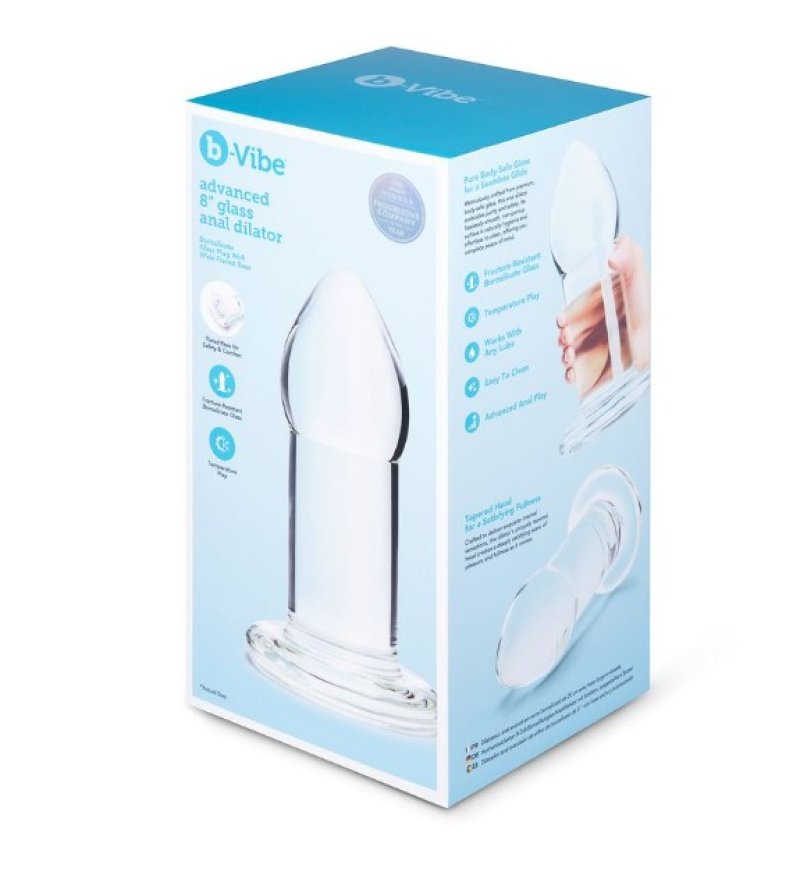 b-Vibe Advanced 8 Inch Glass Dilator > Anal Range > Oversized Anal Toys