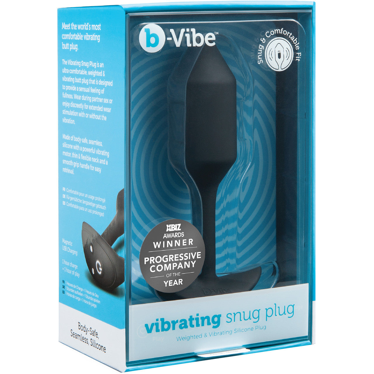 b-Vibe Vibrating Snug Plug Medium – Silicone Anal Vibrator > Anal Range > Vibrating Butt Plugs