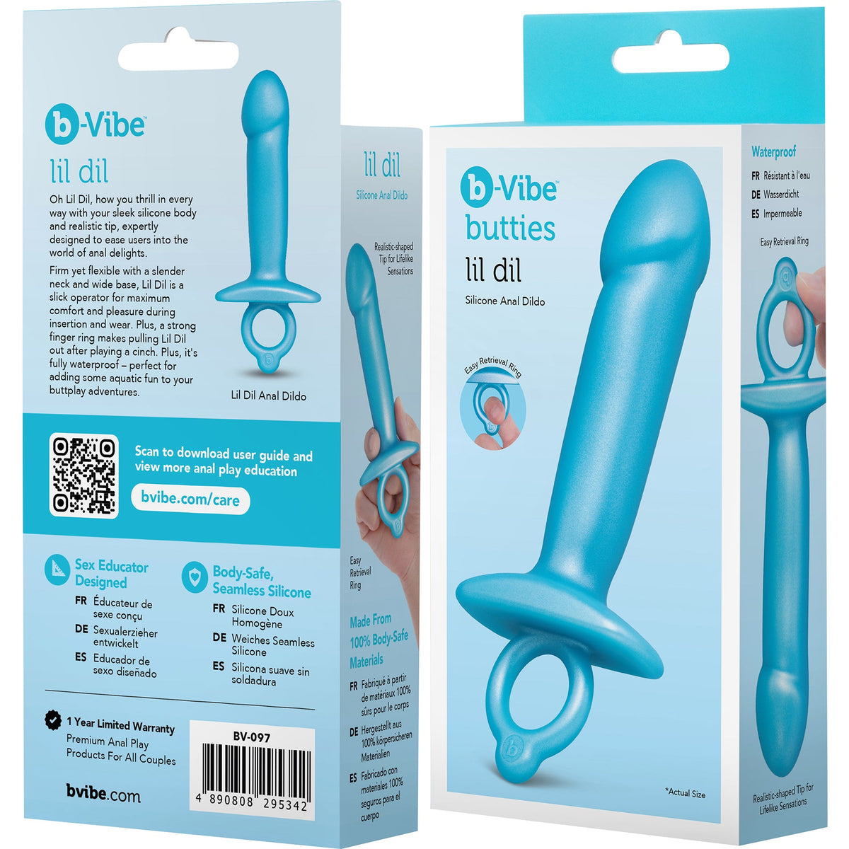 b-Vibe Butties Lil Dil – Silicone Anal Dildo > Anal Range > Anal Probes
