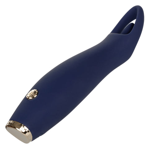 Chic Jasmine Navy Blue 6.25 Inch Dual Motor Silicone Vibrator with 10 Speeds and Rechargeable > Vibrators > Standard Vibrators
