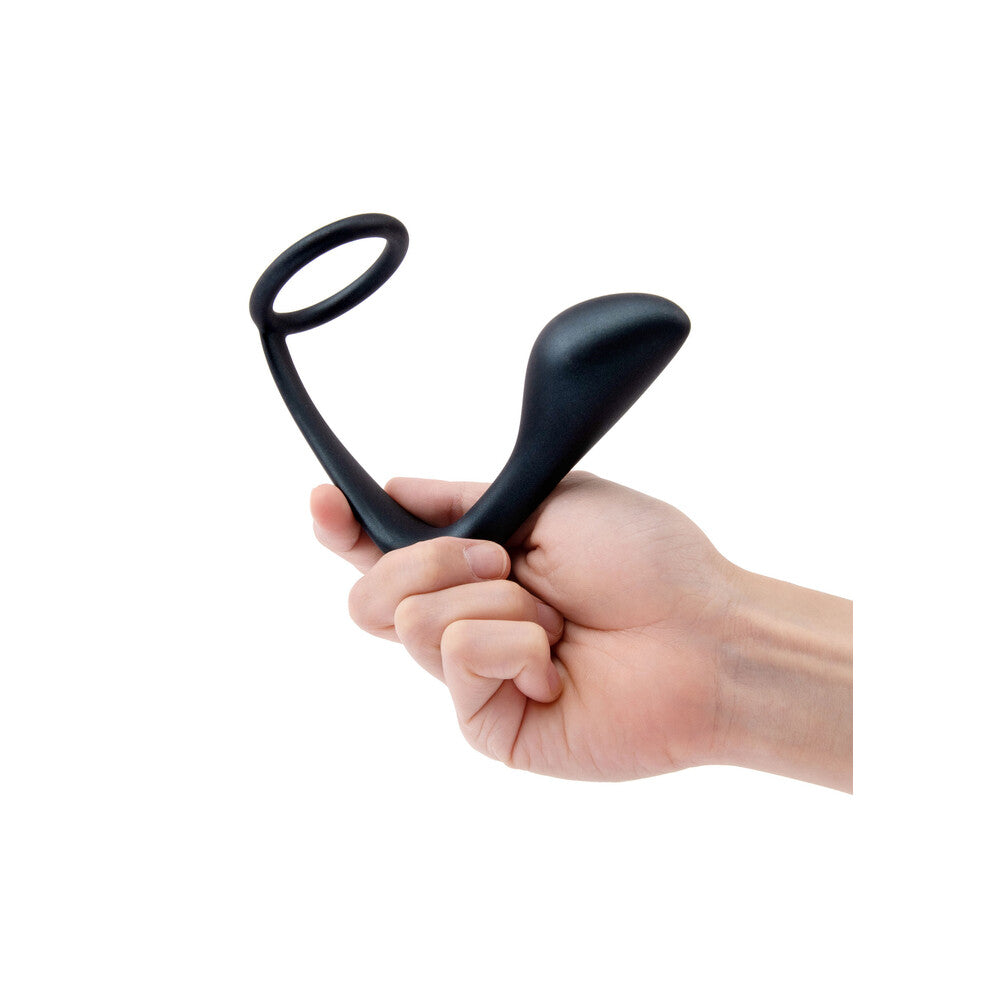 b-Vibe Ringer (Black) – Adjustable Cock Ring and Plug > Anal Range > Prostate Plugs