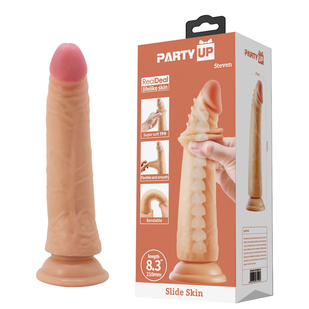 Party Up Steven Slide Skin Dong 21 cm Flexible Dildo Flesh DONGS