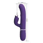 Party Up Alan Dual Motor Vibrator 22.8 Centimeters with Licking Clit Stimulator and Thumping Shaft > Vibrators > Ladies > Rabbit