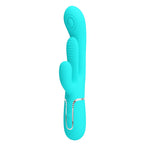 Party Up Andy Multi Function Vibrator Teal 22.2 Centimeter Rabbit Vibrator with Flicking and Thumping Tip > Vibrators > Ladies > Rabbit Multi