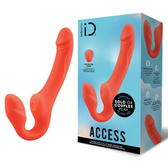 Bodywand ID Access Strapless Strap-On - Orange 15.2 cm USB Rechargeable Strapless Strap-On