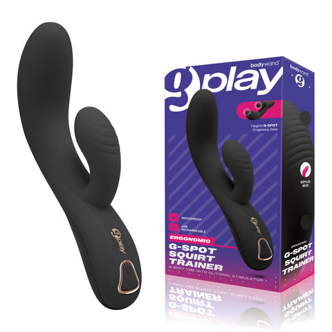Bodywand G-Play G-Spot Squirt Trainer (Black) – USB Rechargeable Vibrator 19 cm Black Vibrators - G Spot