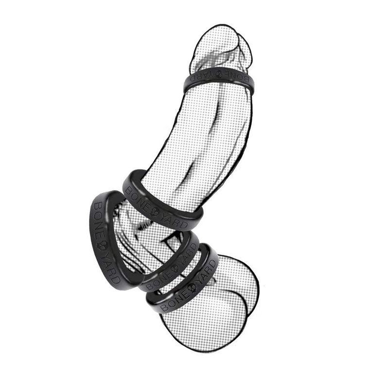 Boneyard Silicone Cock Ring 30mm Black > Cock Ring > Single