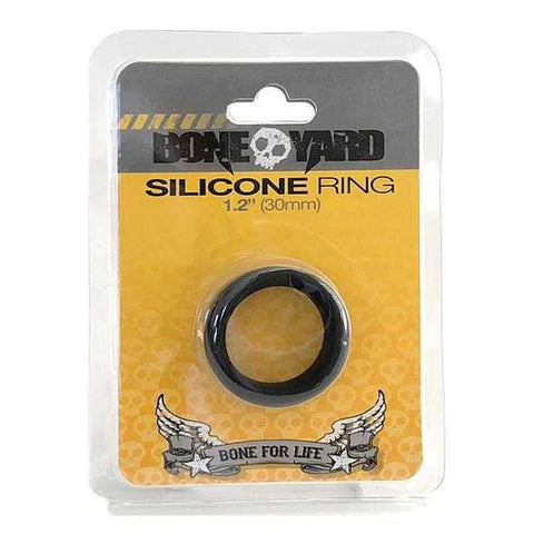 Boneyard Silicone Cock Ring 30mm Black > Cock Ring > Single