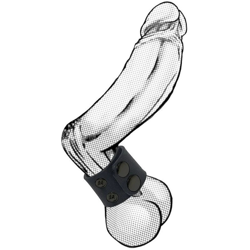 Boneyard Silicone Ball Strap 1.5 Inch with 3 Snap Closure > Cock Ring > Adjustable