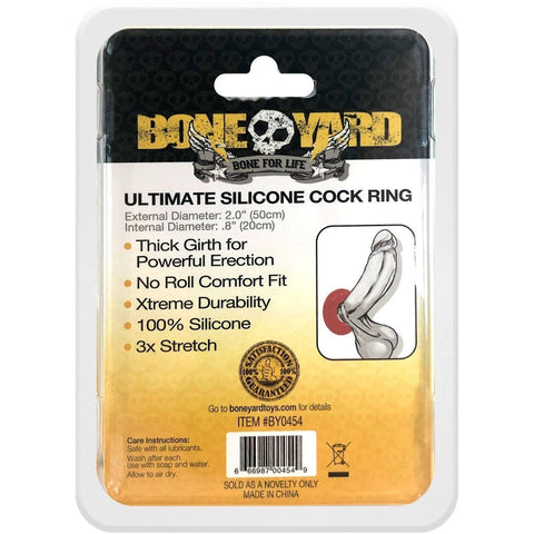 Ultimate Silicone Cock Ring Red 50mm Three Times Stretch COCK RINGS