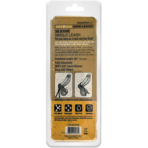 Cock Leash Single Black Adjustable Cock Ring for Enhanced Pleasure and Control > Cock Ring > Adjustable