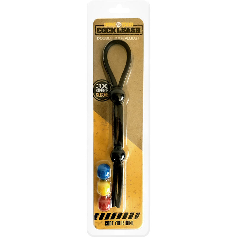 Boneyard Cock Leash Double -  Adjustable Cock Lasso Ring