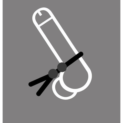 Boneyard Cock Leash Double – Adjustable Silicone Cock Ring COCK RINGS