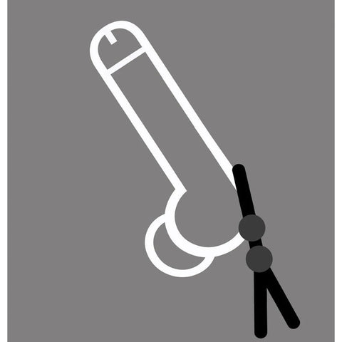 Boneyard Cock Leash Double – Adjustable Silicone Cock Ring COCK RINGS