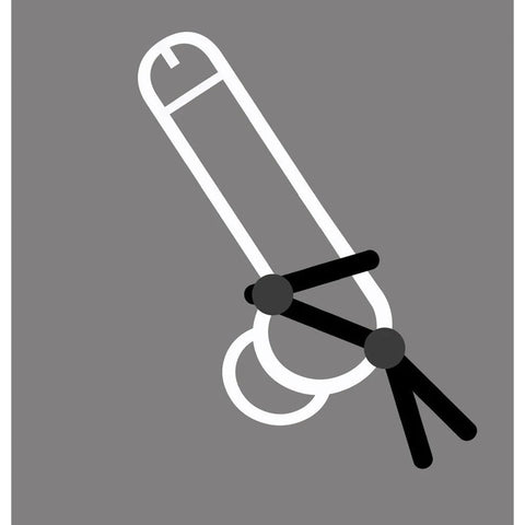 Boneyard Cock Leash Double – Adjustable Silicone Cock Ring COCK RINGS